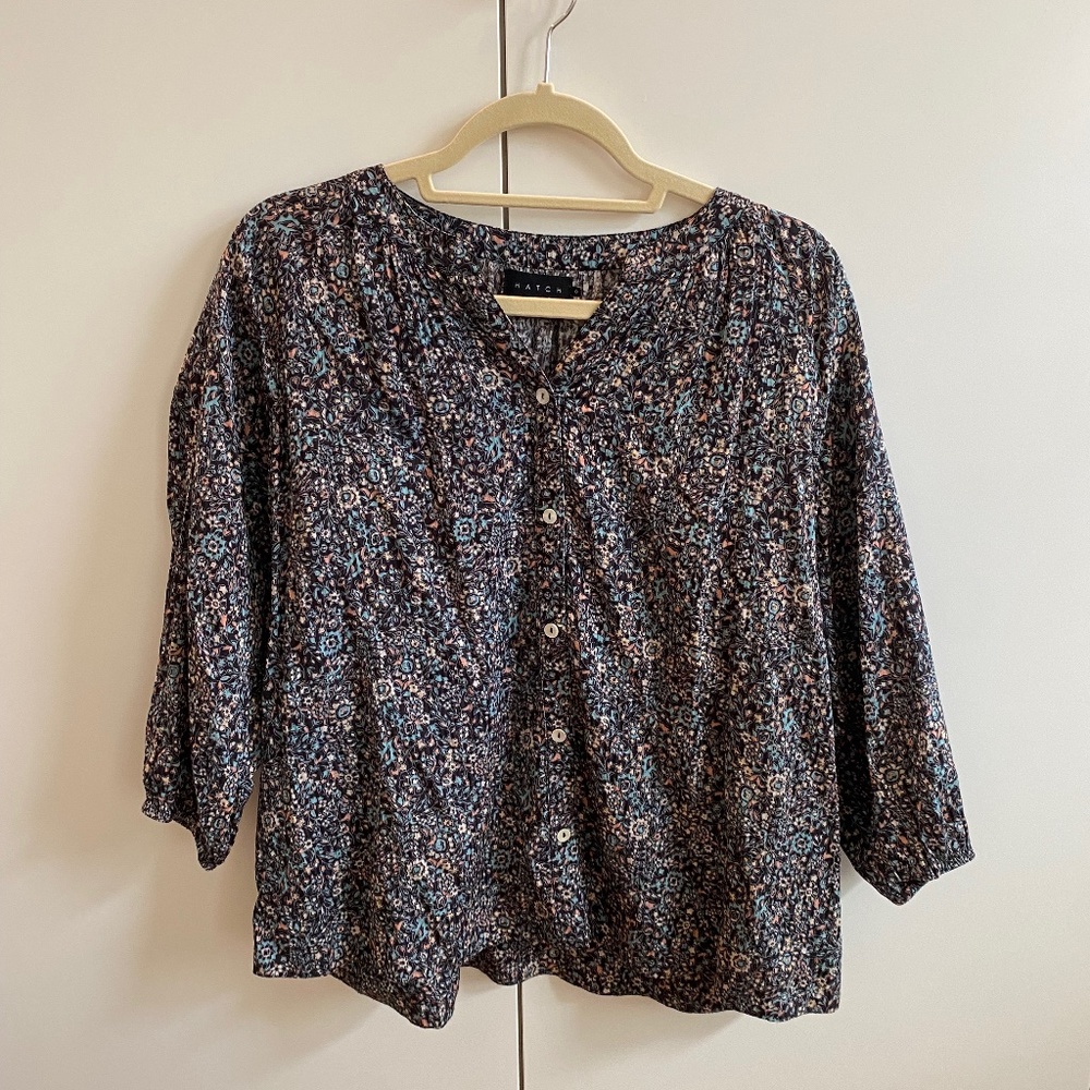 HATCH floral maternity blouse